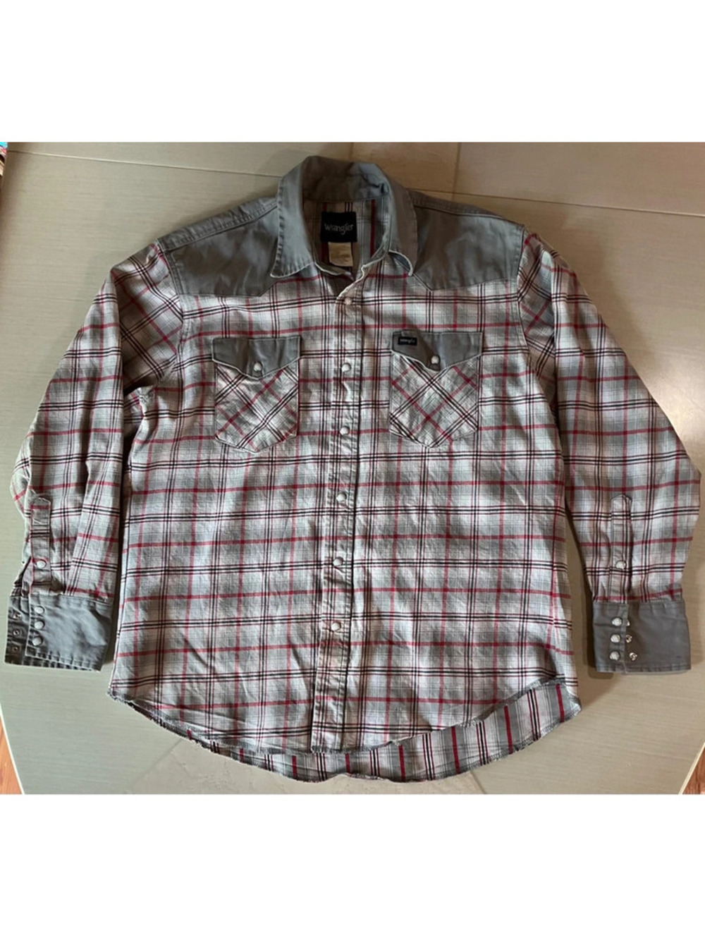 Cowboycore Western Shirt Pearl Snap Vintage Wrangler Plaid Oversized Ranch